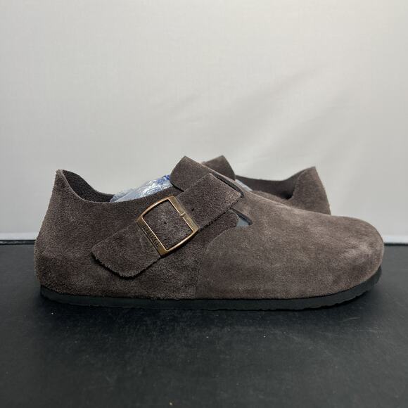 Klukge Boston Clogs for Men & Women Suede Soft Leather Clogs Size 11 Drk Brwn - Picture 5 of 14